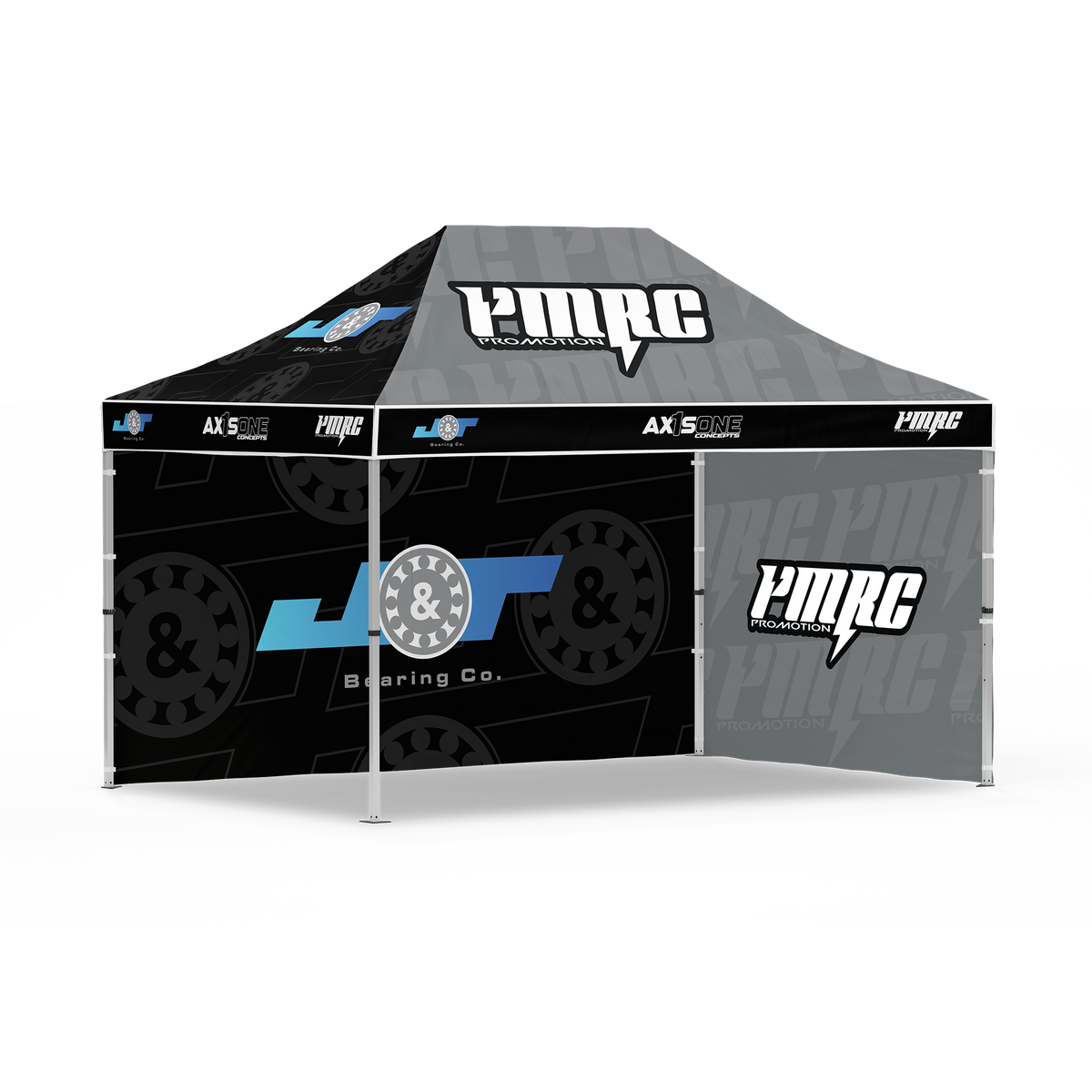 Custom printed 10x15 canopy with full walls