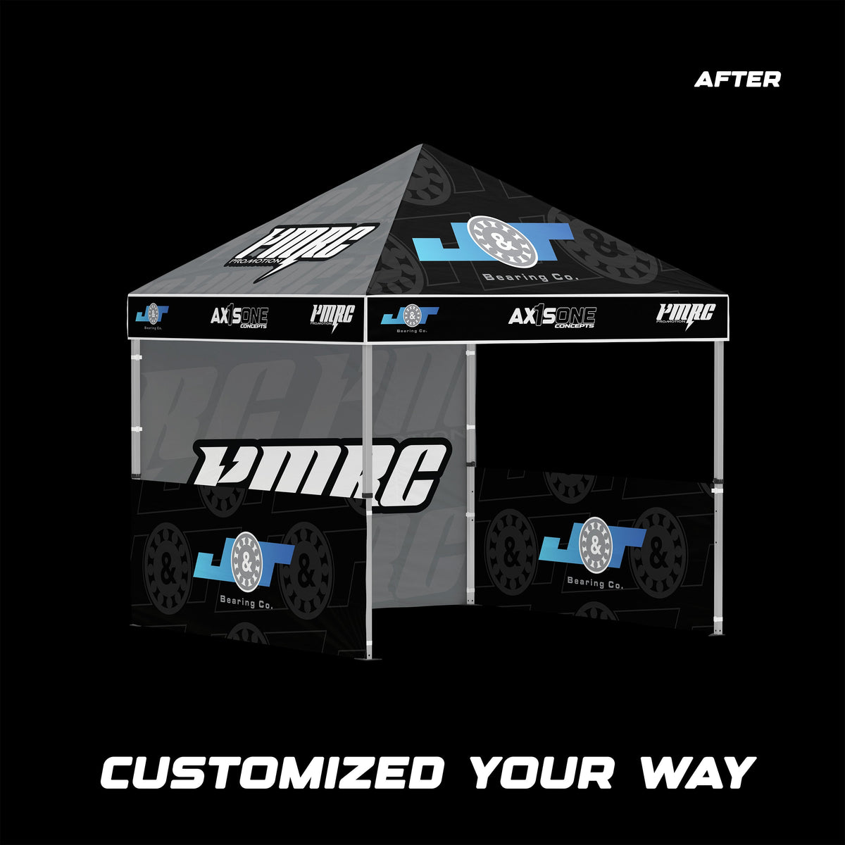 Custom printed canopy with full walls