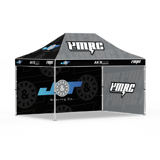 Custom printed 10x15 canopy with full walls